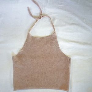 Rusty pink halter top